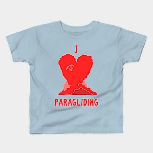 I Love Paragliding Kids T-Shirt